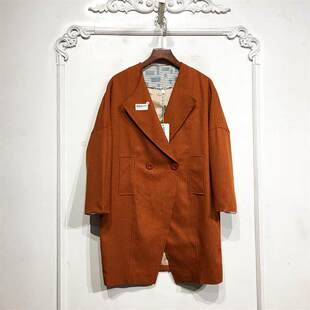 风衣外套品牌女装 时尚 折扣颦薪 B82617 沙旗下M系列