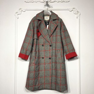 NZ系列 8283S279 时尚毛呢外套品牌女装折扣颦薪