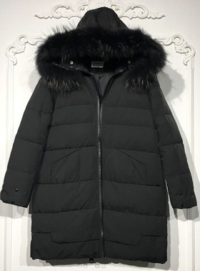 MFF系列 8273S239 时尚真毛领羽绒服品牌女装折扣颦薪