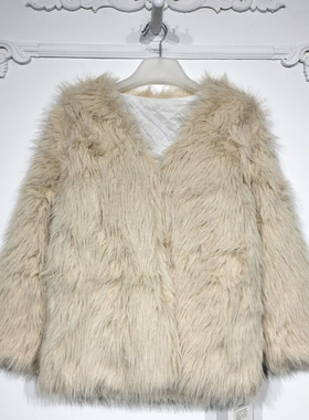 潮系列 LM07587 时尚仿羊剪绒外套品牌女装折扣颦薪