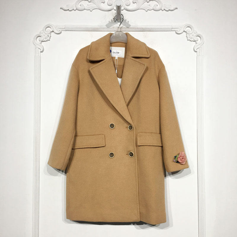 乐T系列 D88541 时尚长款毛呢外套品牌女装折扣颦薪,女装/女士精品,毛呢外套,淘宝优惠券,粉丝福利购,淘宝优惠卷