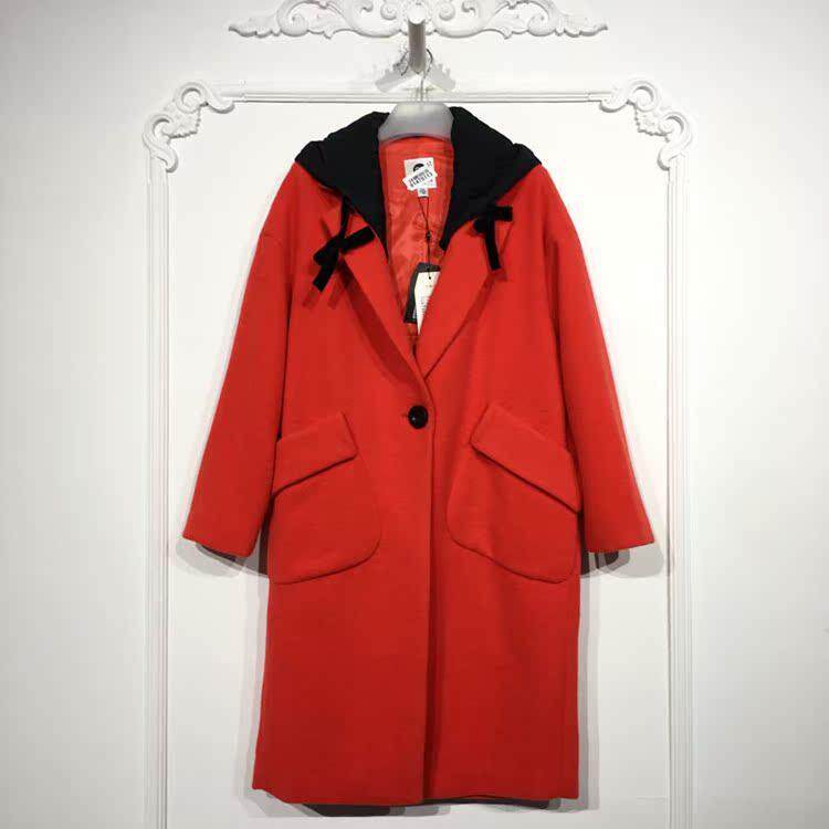 艾ELS系列 8147S113 时尚毛呢外套品牌女装折扣颦薪