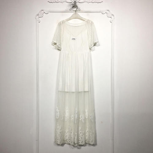 欧系列 8002S097 时尚连衣裙品牌女装折扣颦薪