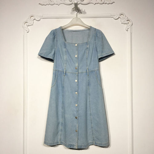 容悦 8349S062 时尚牛仔连衣裙品牌女装折扣颦薪