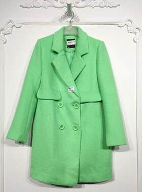 蔓系列 D97077 时尚毛呢外套品牌女装折扣颦薪