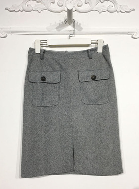 N系列 D96020 时尚毛呢半身裙品牌女装折扣颦薪