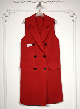 N系列 8247S144 时尚羊毛双面呢毛呢马夹品牌女装折扣颦薪