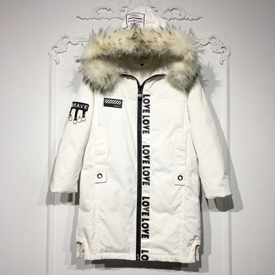 潮系列 8279S036 时尚真毛领羽绒服品牌女装折扣颦薪