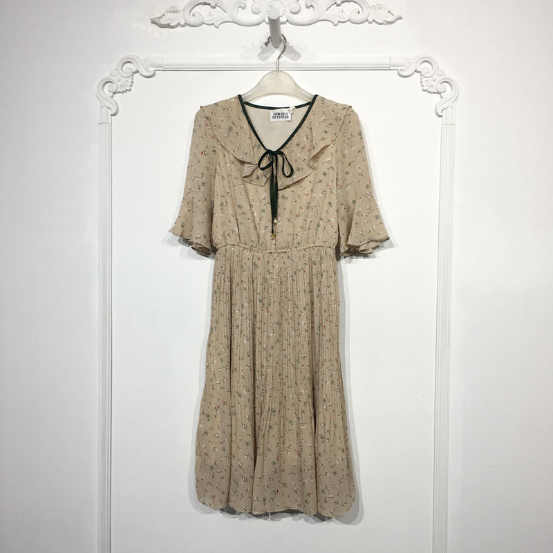 潮系列 8016S148 时尚连衣裙品牌女装折扣颦薪