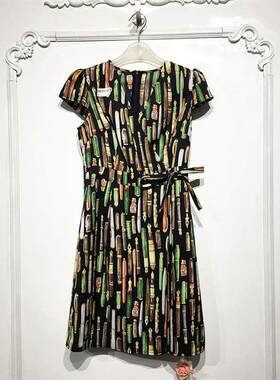 诗系列 D83496 时尚连衣裙品牌女装折扣颦薪