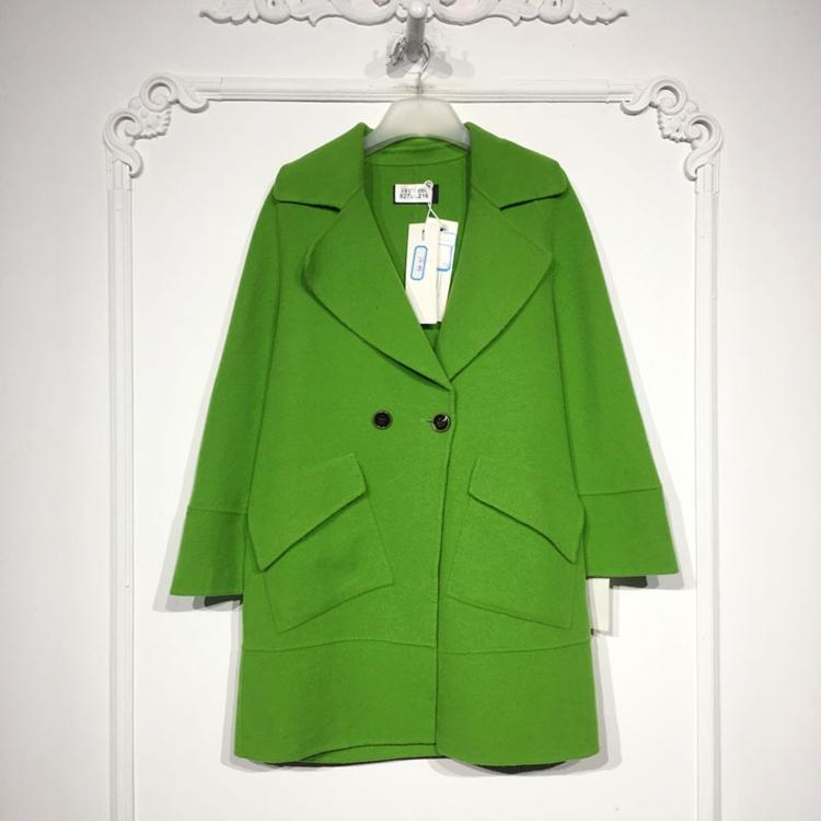 潮系列 8278S216 时尚羊毛双面呢毛呢外套品牌女装折扣颦薪