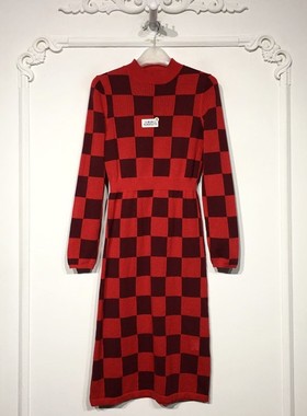 欧系列 8268S270 时尚针织连衣裙品牌女装折扣颦薪