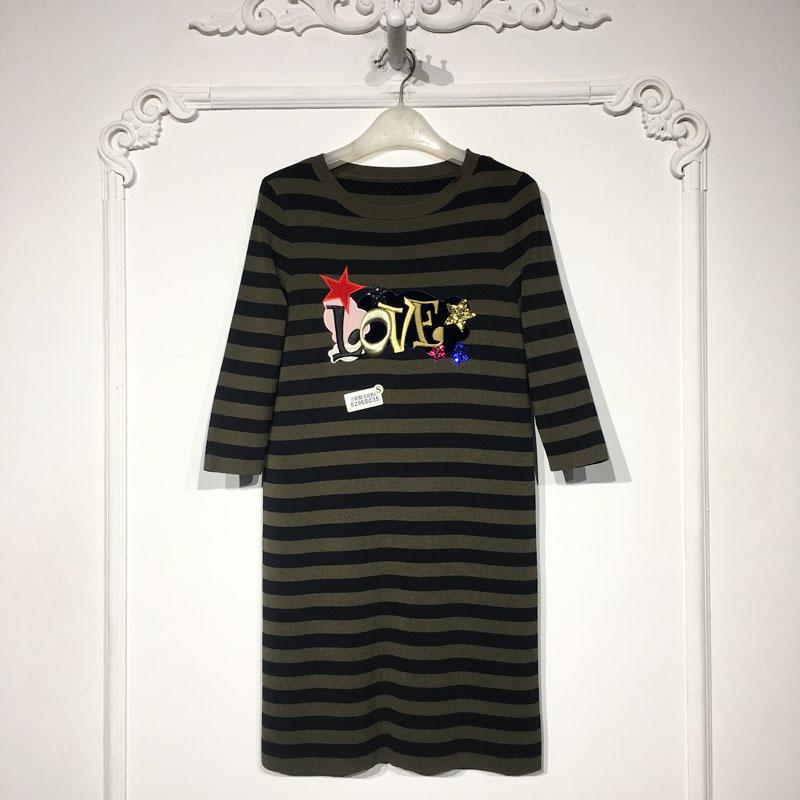 欧旗下FP系列 8296S035 时尚针织连衣裙品牌女装折扣颦薪