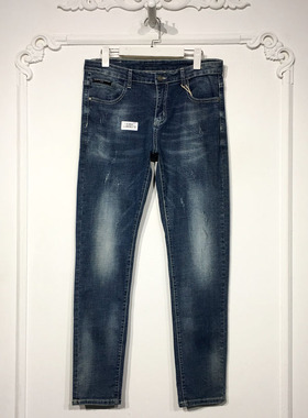 潮系列 LM09379 时尚牛仔长裤品牌男装折扣颦薪