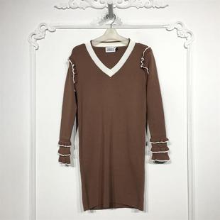 针织连衣裙品牌女装 时尚 折扣颦薪 8054S020 潮系列