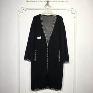针织外套品牌女装 欧系列 长款 时尚 折扣颦薪 8157S041