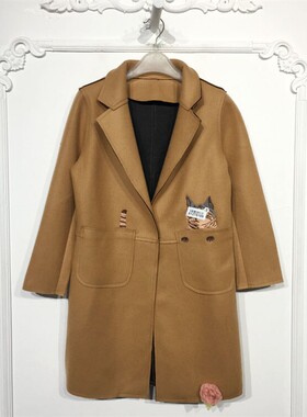 乔系列 8127S169 时尚毛呢外套品牌女装折扣颦薪