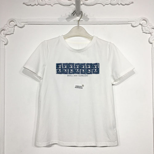 妍系列 8200S044 时尚T恤品牌女装折扣颦薪