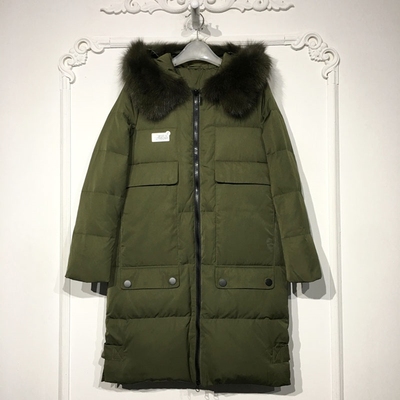 潮系列 8279S268 时尚真毛领羽绒服品牌女装折扣颦薪