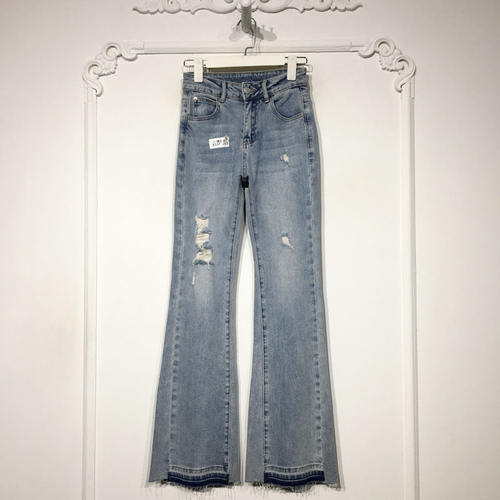 容悦 8331S023 时尚牛仔长裤品牌女装折扣颦薪