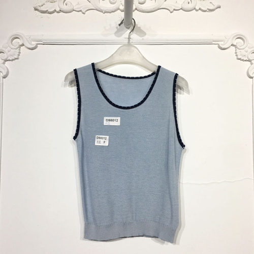 VE系列 D98012 时尚针织背心品牌女装折扣颦薪