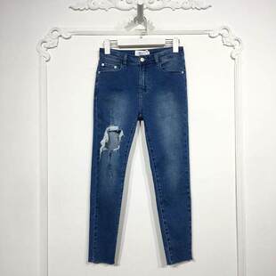 品牌女装 赛MY系列 牛仔九分裤 时尚 折扣颦薪 8180S229