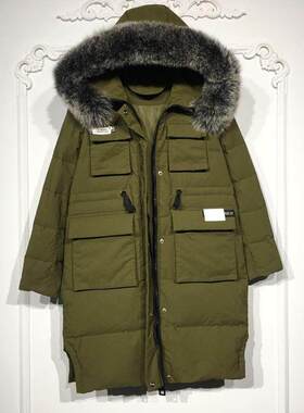 N系列 LM05748 时尚真毛领羽绒服品牌女装折扣颦薪