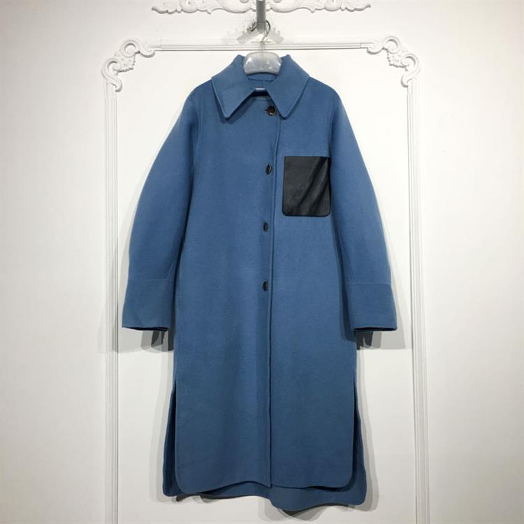 衣系列 8043S005 时尚双面呢毛呢外套品牌女装折扣颦薪