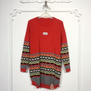 针织连衣裙品牌女装 时尚 折扣颦薪 8146S249 乔系列