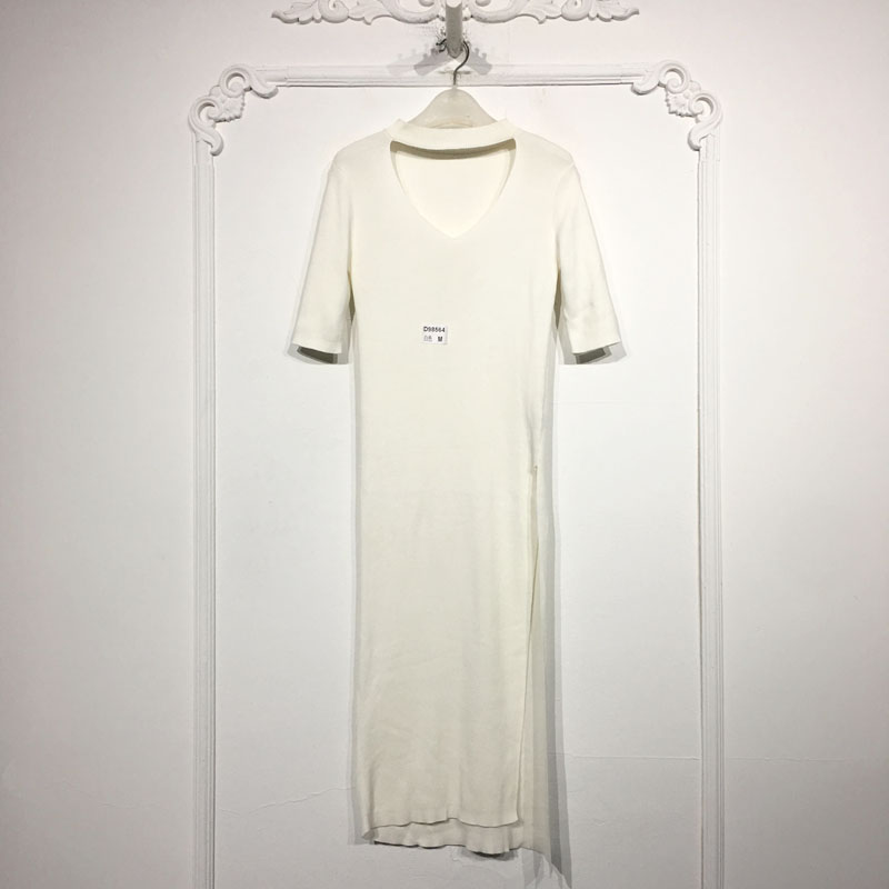 欧系列 D98564 时尚针织连衣裙品牌女装折扣馨薪