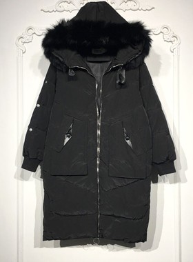 潮系列 8278S296 时尚真毛领羽绒服品牌女装折扣颦薪