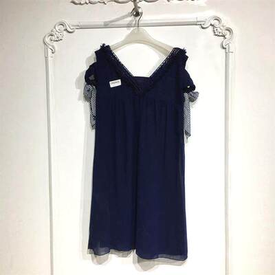 FLS系列 D82922 时尚连衣裙品牌女装折扣颦薪