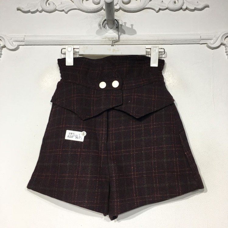 潮系列 8288S079 时尚毛呢短裤品牌女装折扣颦薪,女装/女士精品,休闲裤,淘宝优惠券,粉丝福利购,淘宝优惠卷