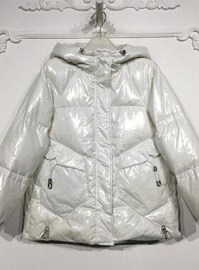 潮系列 D94722 时尚短款羽绒服品牌女装折扣颦薪