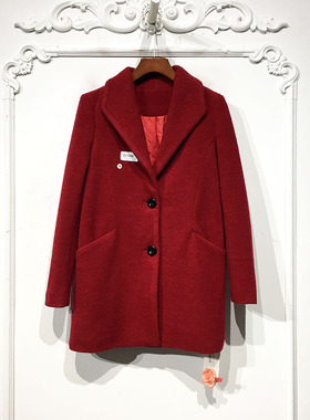乔系列 D72984 时尚毛呢外套品牌女装折扣颦薪