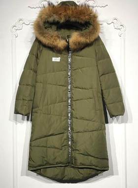 潮系列 LM06138 时尚真毛领羽绒服品牌女装折扣颦薪