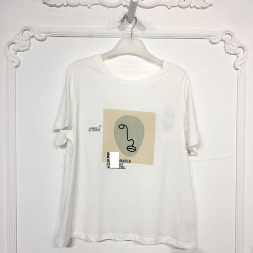 谧系列 8218S285 时尚T恤品牌女装折扣颦薪