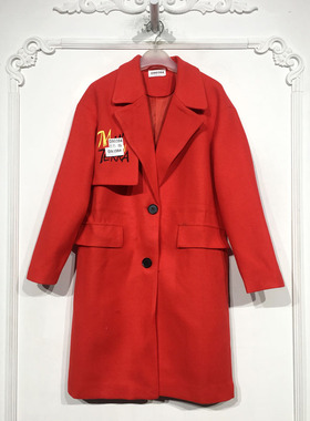 N系列 D90384 时尚毛呢外套品牌女装折扣颦薪