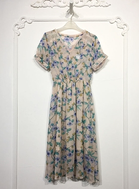 薇系列 D96709 时尚连衣裙品牌女装折扣馨薪