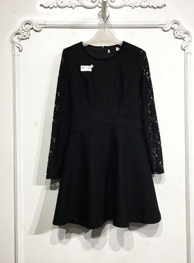 N系列 D78520 时尚毛呢连衣裙品牌女装折扣颦薪