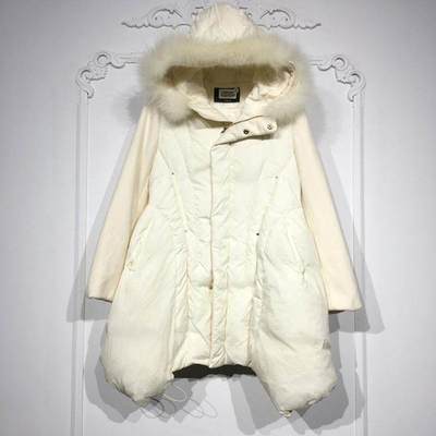 潮系列 8286S208 时尚真毛领羽绒服品牌女装折扣颦薪