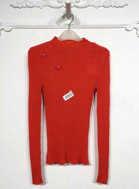 欧系列 8176S155 时尚羊毛针织衫品牌女装折扣颦薪