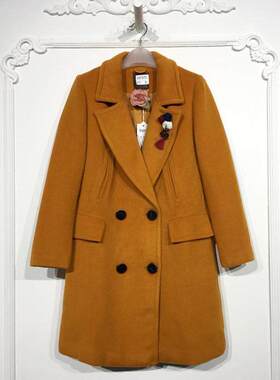 蔓系列 D97070 时尚毛呢外套品牌女装折扣颦薪