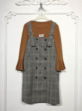 M.L系列 8012S120 时尚连衣裙两件套品牌女装折扣颦薪