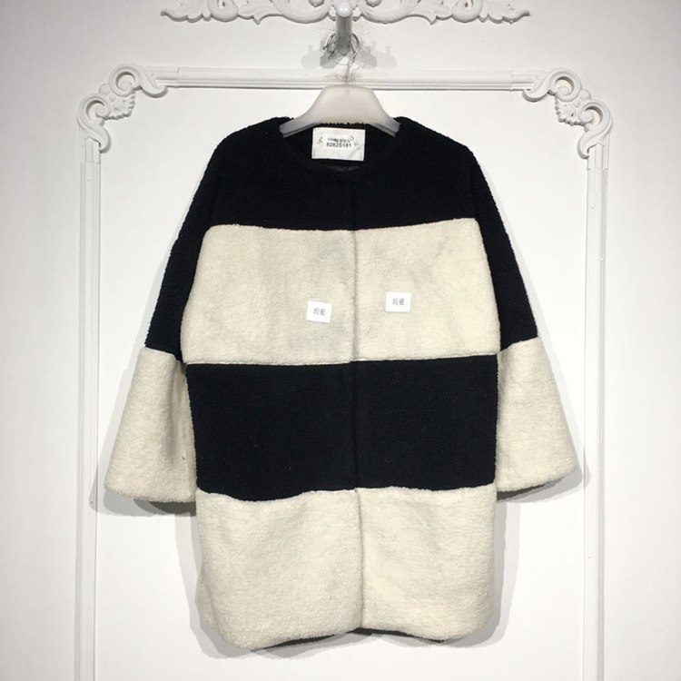 潮系列 8282S181 时尚毛呢外套品牌女装折扣-瑕疵颦薪