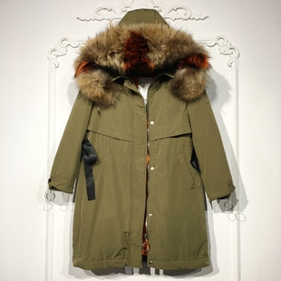 真毛领羽绒服品牌女装 时尚 折扣颦薪 8279S080 潮系列