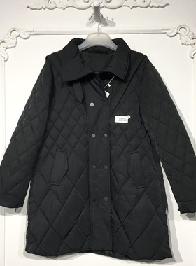 潮系列 LM08028 时尚长款棉服品牌女装折扣馨薪