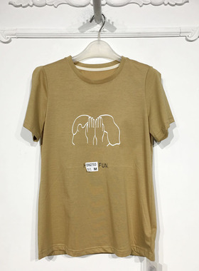 容系列 D92703 时尚T恤品牌女装折扣馨薪