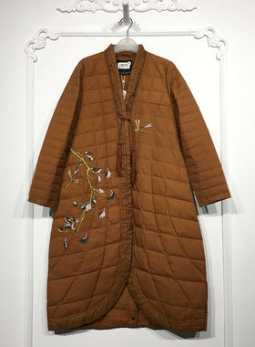 潮系列 8026S113 时尚长款古风羽绒服品牌女装折扣颦薪