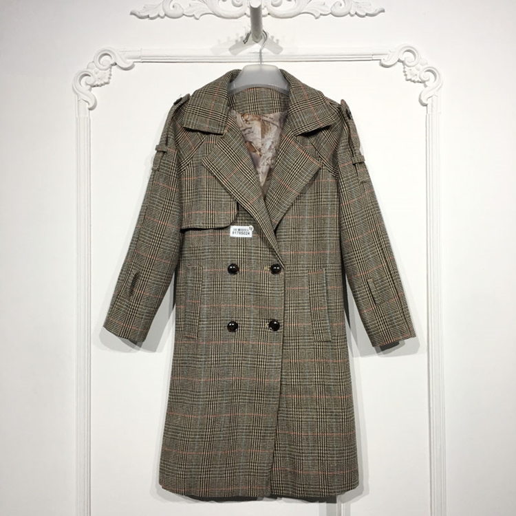 乔系列 8178S024 时尚毛呢外套品牌女装折扣颦薪